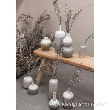 Irregular Ceramic Gourd Shape Vase for Home Decor